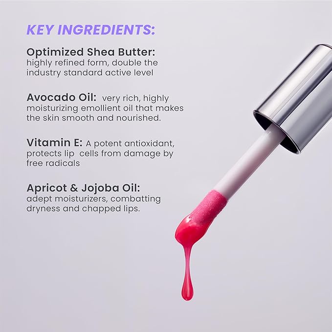 Wonderskin Lip Oil Rehab Serum - Tinted Lip Oil for Women, Hydrating, Moisturizing, and Non-Sticky Red Tint Serum for Dry Lips (Amour)-Velvo Beauty