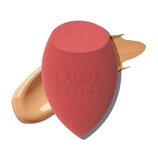 LAURA GELLER NEW YORK Full Face Blending Sponge, Easy Makeup Blender for Foundation & Concealer, Latex-Free for Sensitive Skin-Velvo Beauty