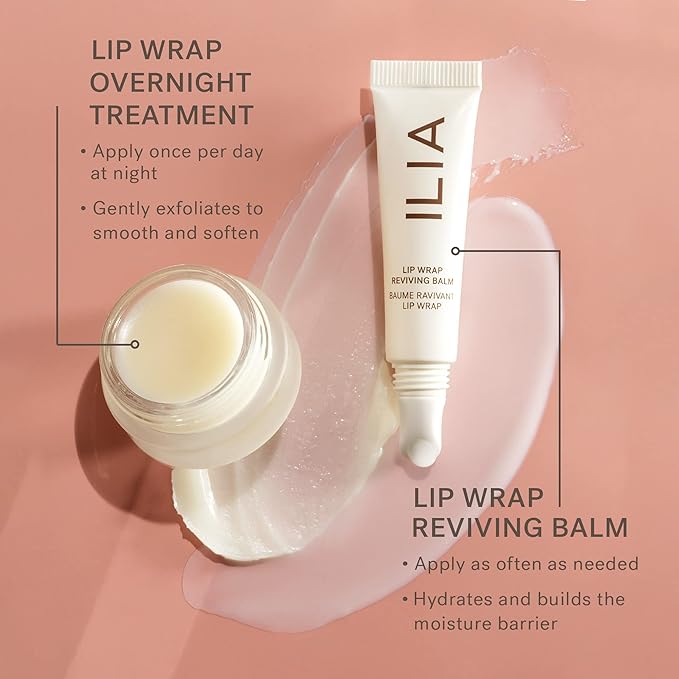 ILIA - Lip Wrap Reviving Balm | Non-Toxic, Vegan, Cruelty-Free, Plumping Moisturizer with Long Lasting Hydration (Lucid, 0.23 fl oz | 7 ml)-Velvo Beauty