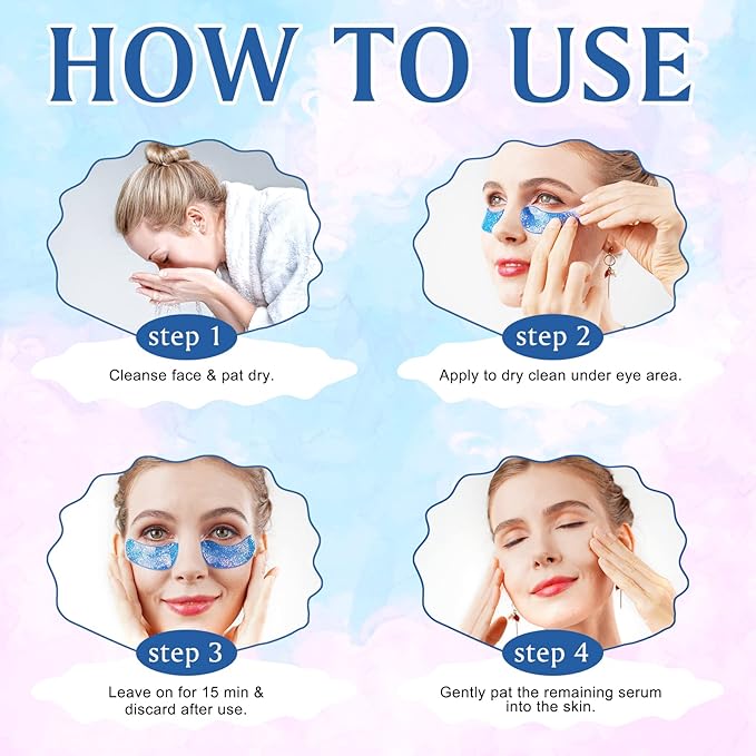 Under Eye Patches(18 Pairs) for puffy eyes - Eye Mask with Natural Marine Collagen, Diminish dark circles, Wrinkles, Hyaluronic Acid - Anti-Aging Under Eye Mask for Face Care-Velvo Beauty