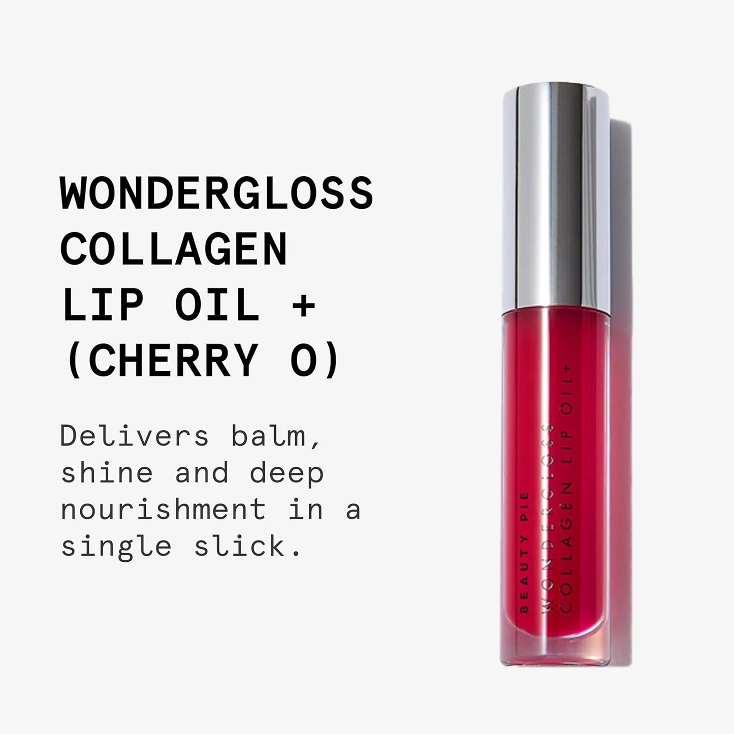 Beauty Pie Wondergloss Collagen Lip Oil + Cherryo 0.13 fl oz – Hydrating, Plumping, Non-Sticky Lip Gloss Oil with Collagen AC Micro-Vectors, Cherry & Hibiscus Oils-Velvo Beauty