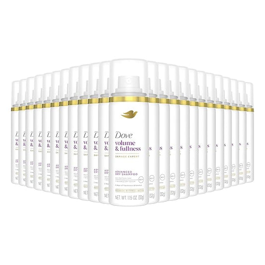 Dove Advanced Dry Shampoo Volume & Fullness Refresh & Revive Flat Hair Without Water for 2 Days of Freshness & Bounce 1.15 oz-Velvo Beauty