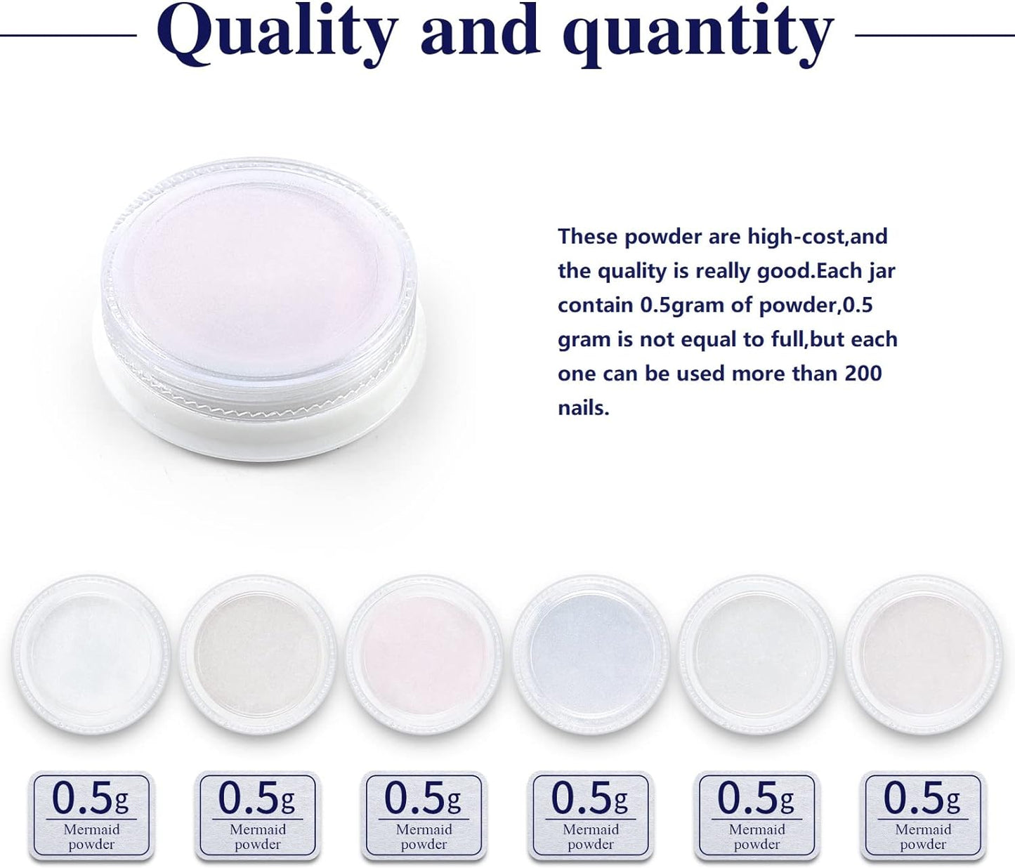 Artdone 6pcs Chrome Nail Powder White Pearl Unicorn Mermaid Aurora Nail Powder,Iridescent Chameleon Effect Nail Color Metallic Mirror Chrome Powder Kit for Nail Art Gel Polish kit-Velvo Beauty