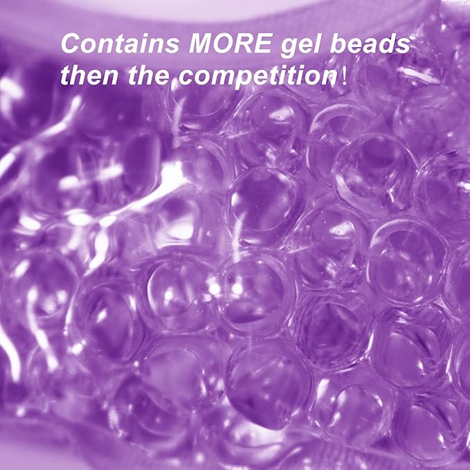 Ice Pack Face Eye Mask for Dark Circles and Puffiness,Gel Cold Cooling Face Mask for Migraines, Headache, Stress and Relaxation (Purple)-Velvo Beauty