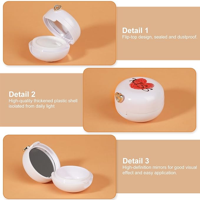 2 Pack Lip Balm Containers,Plastic Portable Empty Lip Balm Container with Mirror and Silicone Lip,Empty Lipstick Dispenser Box for Travel,Home-Velvo Beauty