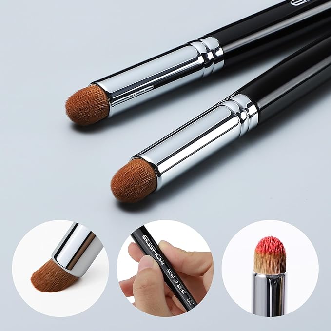 Lip Brush, EIGSHOW Lip Smudge Brush Round head for Gloss Lipstick, Multi-purpose Makeup Blending Applicator, Reusable (L307)-Velvo Beauty