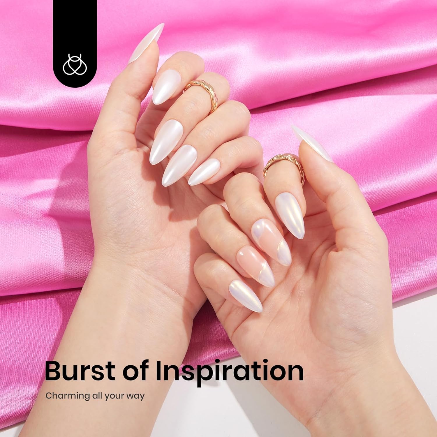 Beetles Chrome Nail Powder 8 Colors Metallic Mirror Effect Chrome Nail Powder with Liquid Latex Tape Kit,White Silver Pigment Iridescent Mermaid Glitter Pink Blue, Gel Polish Decoration Gift for Women-Velvo Beauty