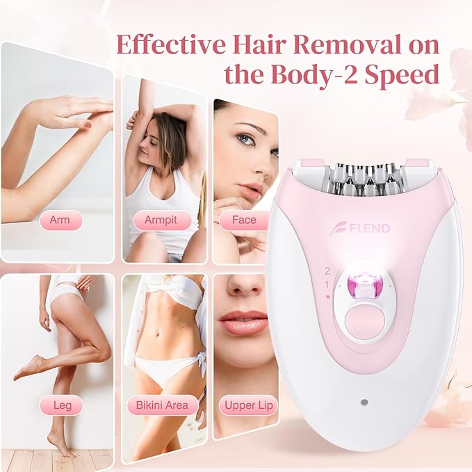 Epilator,Epilator for Women Facial Hair Removal Rechargeable,2 Speeds Hair Removal,HairRemoval Device with 36 Tweezers,Hair Removal forWomen Legs/Face/Bikini/Arms,Womens Electric Shaver Smooth Skin-Velvo Beauty
