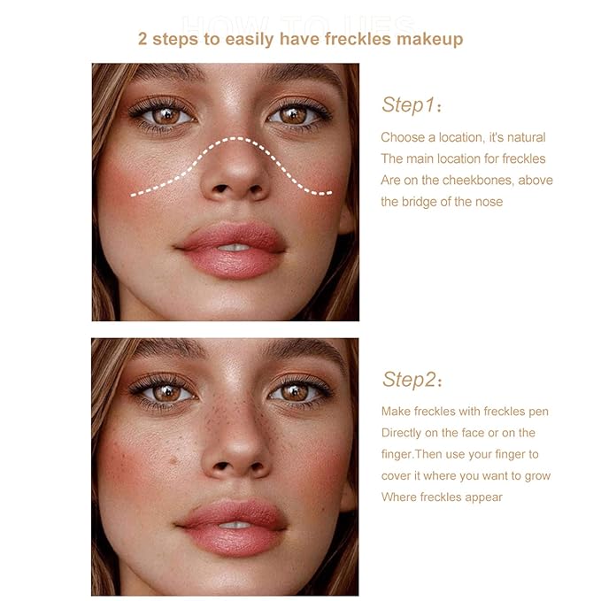 Freckle Pen 2 Colors Waterproof Lasting Natural Like Face Freckle Makeup Pen 2 Pcs 0.17 Fl Oz-Velvo Beauty