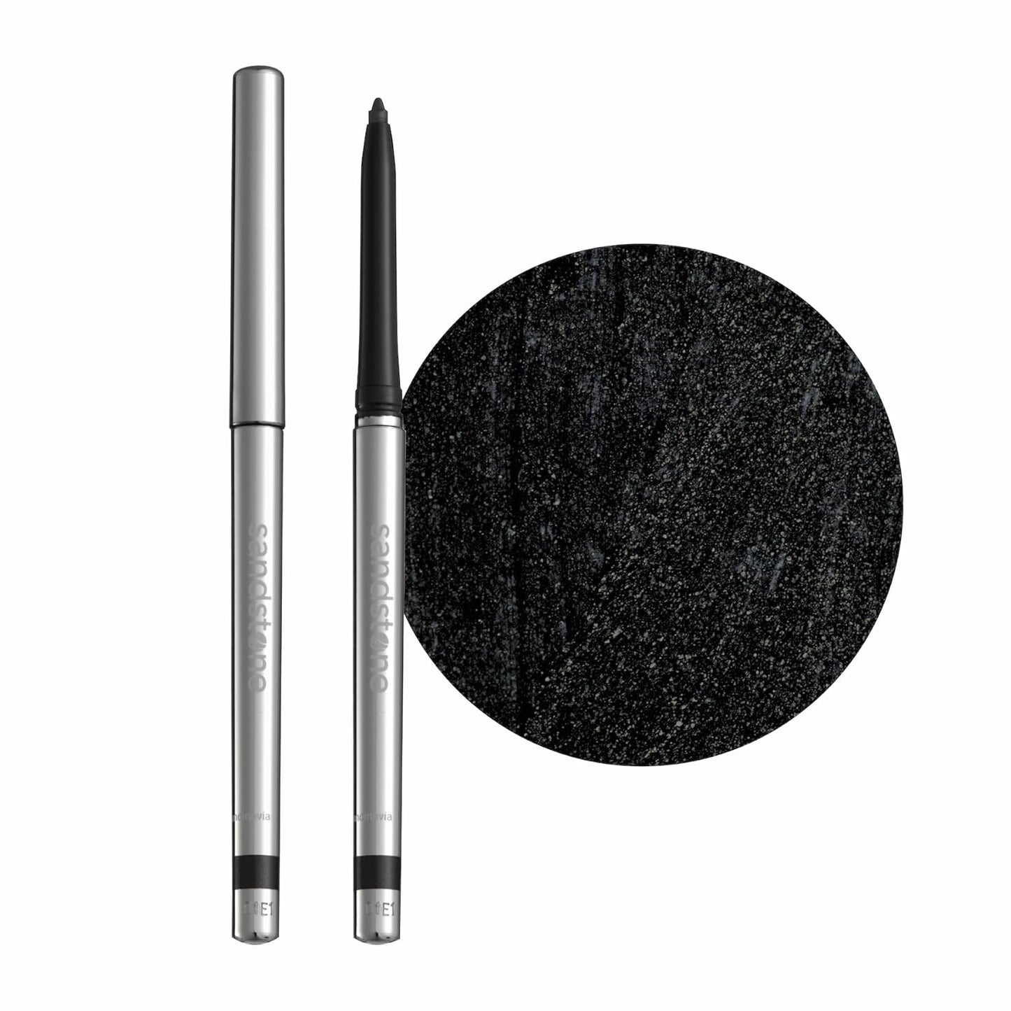 Hypoallergenic Waterproof Eyeliner - Fragrance Free Metallic Eye liner - Vegan and Cruelty Free Eye Pencil - Eyeliner Pencil for Sensitive Eyes (Black)-Velvo Beauty