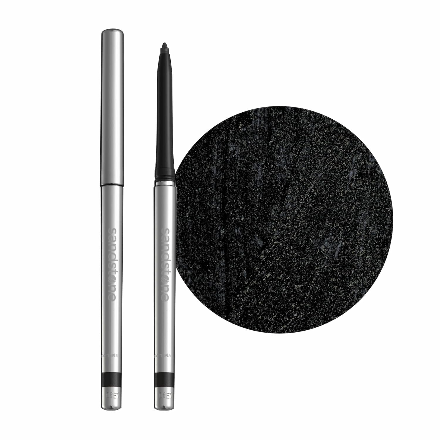 Hypoallergenic Waterproof Eyeliner - Fragrance Free Metallic Eye liner - Vegan and Cruelty Free Eye Pencil - Eyeliner Pencil for Sensitive Eyes (Black)-Velvo Beauty