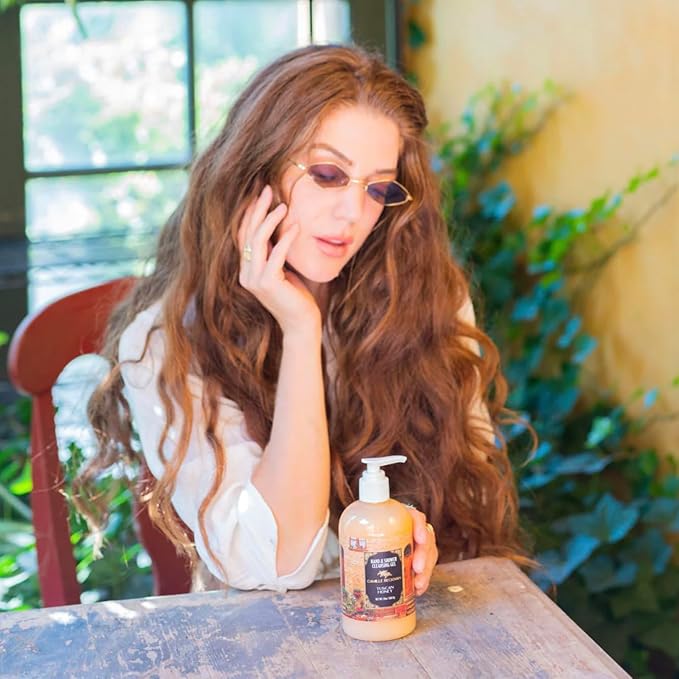 Camille Beckman Essentials Gift Basket, Tuscan Honey, Glycerine Hand Therapy 6 oz, Silky Body Cream 13 oz, Hand and Shower Cleansing Gel 13 oz, Glycerine Soap 3.5 oz-Velvo Beauty