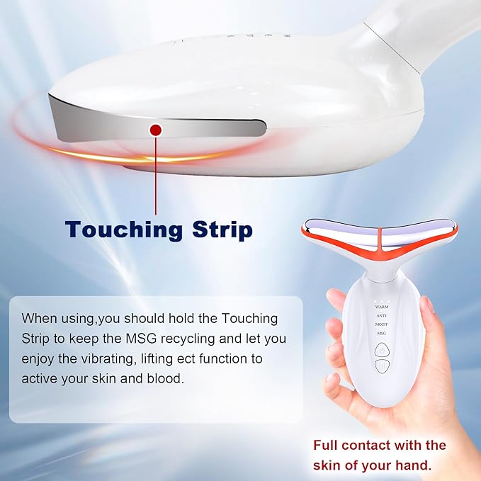 Facial and Neck Massager - SIQUER 7 in 1 Face Sculpting Tool, Multifunctional Face Lift Device for Lifting, Double Chin and Skin Care, White-Velvo Beauty