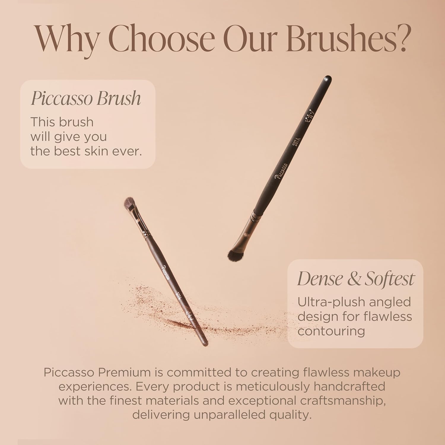 Piccasso 201 Nose Shading Brush – Soft Hair Makeup Brush for Nose Shaper and Face Makeup, Small Angled Brush for Precise Contouring and Blending, Korean Professional Beauty Tool for Daily Use-Velvo Beauty
