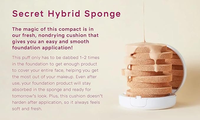 MISSHA Magic Cushion Foundation No.21 (2 Pack) Light Beige for Bright Skin - Flawless Coverage,Dewy Finish,Easy Application for All Skin Types-Velvo Beauty