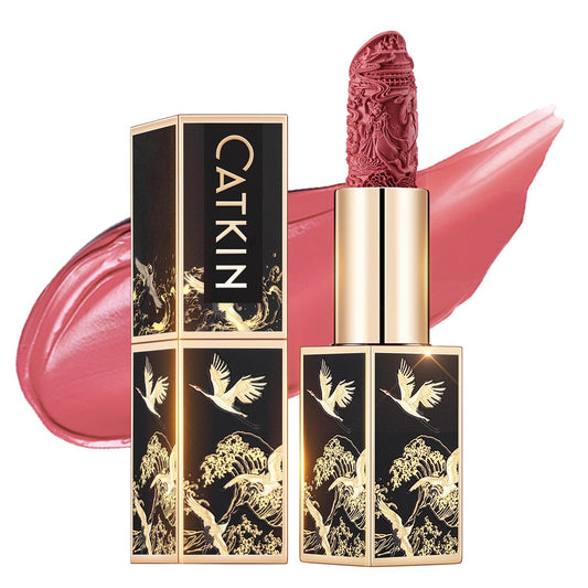 Catkin Moist Lipstick Hydrating High Impact Color Infused with Vitamin E and Avocado Oil Smooth Soft Texture Long Lasting Pink Glow Finish 127-Velvo Beauty