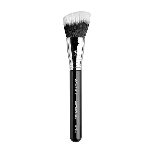 Sigma Beauty F53 Air Contour and Blush Brush – Angled Makeup Brush for Blush & Bronzer, Perfect for Sheer to Medium Coverage, Professional, Streak-Free Application (1 Brush)-Velvo Beauty