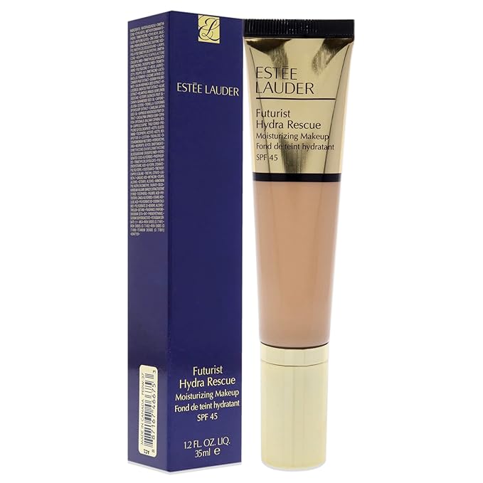 Estée Lauder Futurist Hydra Rescue Moisturizing Foundation SPF 45, 12 Hour Glow, 1.2 oz., 3W1 Tawny-Velvo Beauty