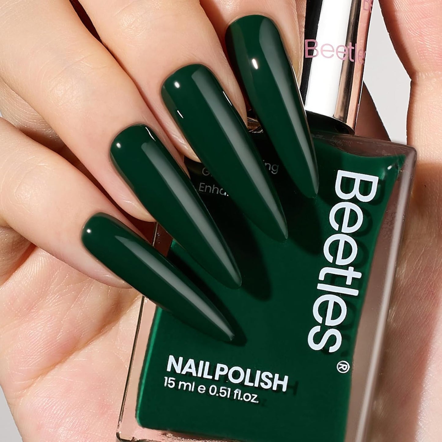 Beetles Fir Greenery Nail Polish, 1Pcs 15ml Fast Drying & Long Lasting Winter Nail Polish Dark Green Nail Lacquer Gift for Women-Velvo Beauty