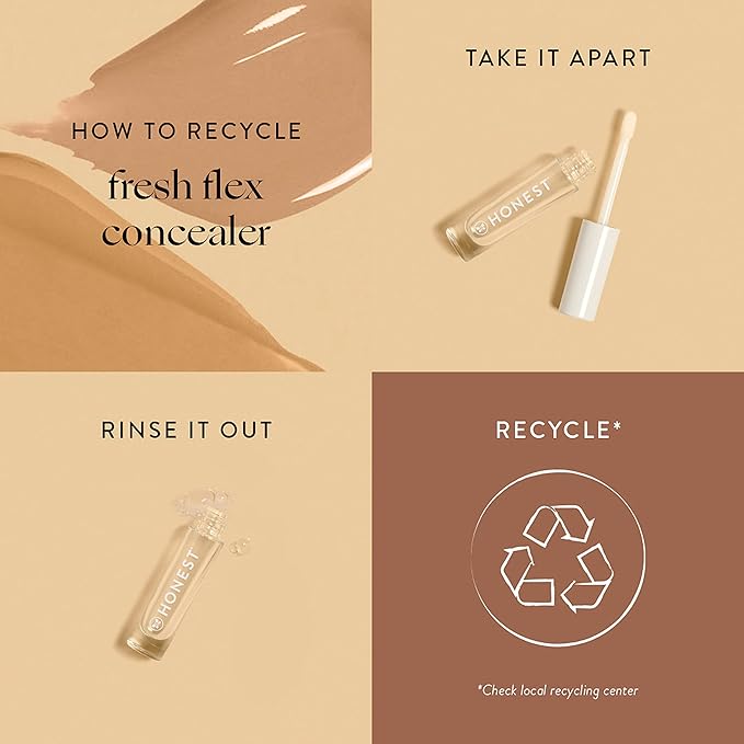 Honest Beauty Fresh Flex Concealer with Niacinamide + Vitamin E + Hyaluronic Acid | Vegan + Cruelty free | Toffee, 0.17 fl oz-Velvo Beauty