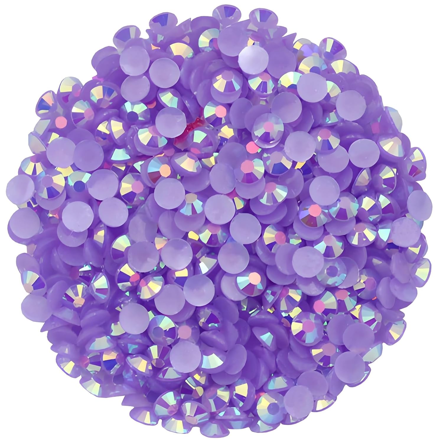 1440 Pcs SS20 5mm Flatback Rhinestones for Nails Art Crafts Glitter Round Shine Gems AB Crystals DIY Clothes Shoes （Purple AB）-Velvo Beauty