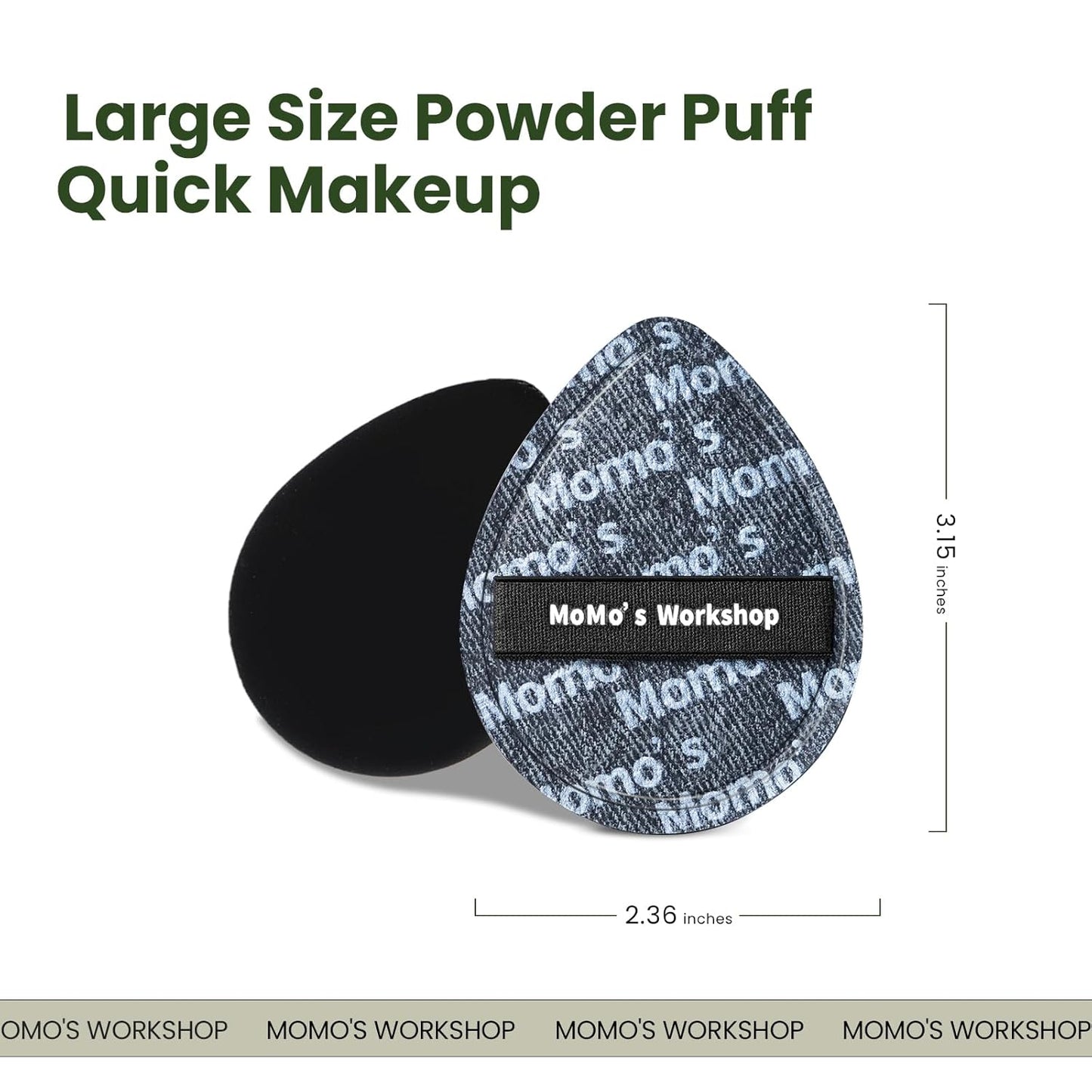 Momo's Workshop Makeup Sponge 2.99IN, Large Foundation Sponge For Foundation Concealer or Cushion, Latex Free Soft Cushion Puff Sponge for Face,1pcs-Velvo Beauty