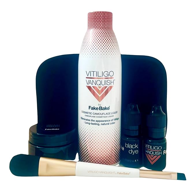 Vitiligo Vanquish Cosmetic Camouflage Kit by Fake Bake Liquid Concealer, Long Lasting Natural Color Customization Eliminates Appearance of Skin Depigmentation For Women & Men - Cover Lasts For Days-Velvo Beauty