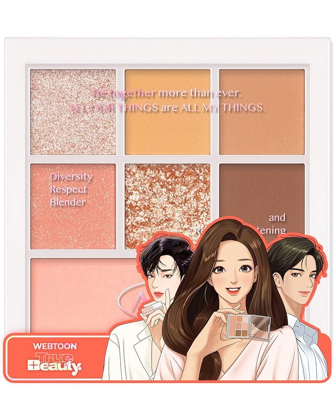 AMTS x True Beauty Edition - Some Sweet EyeShadow Makeup Palette | Matte Shimmer Metallic, Long Lasting, Cheek blush, All My Things, K Beauty, Pink Gold makeup-Velvo Beauty