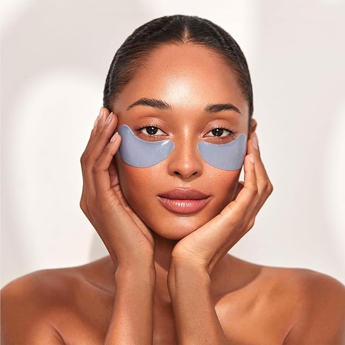 111SKIN Cryo De-Puffing Eye Mask, Hydrating Under Eye Patches for Puffy Eyes & Dark Circles with Seaweed Extract, Vit E & Peptide Complex, Nourishing Formula for Fine Lines & Puffiness, 8 Pairs, Blue-Velvo Beauty