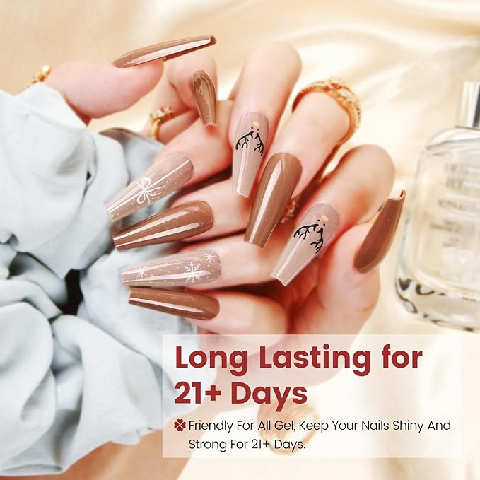 JODSONE 15ML Top Coat Gel Polish High Gloss Shine Finish Long Lasting Gel Nail Polish Professional Manicure Home DIY No Wipe-Velvo Beauty