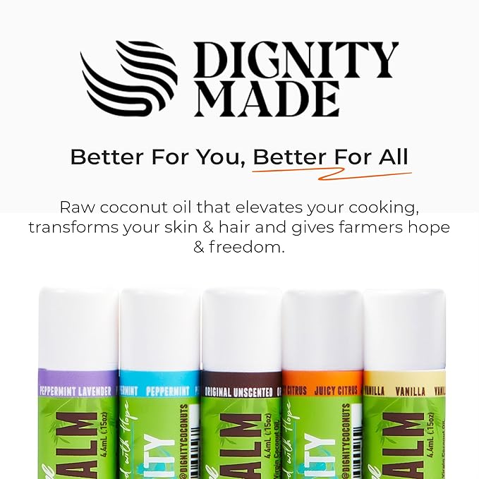 Moisturizing Lip Balm – Soothing & Fragrance-Free, Pack of 5 - Vegan w/Nourishing Coconut Oil, Cocoa Butter & Essential Oils – 4.4ml (0.15oz) Each – Lip Care Set-Velvo Beauty