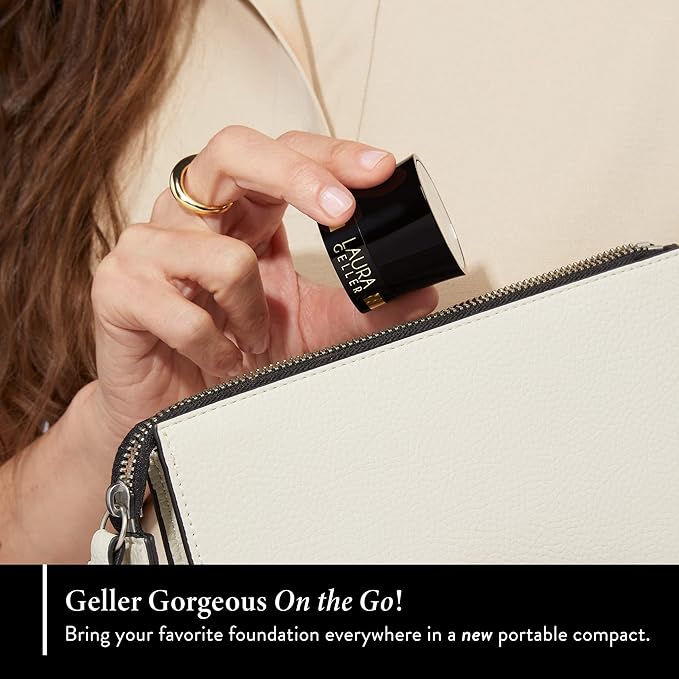 LAURA GELLER NEW YORK Bronze-n-Brighten Baked To Go - Travel Size - Deep - Natural Bronze Glow-Velvo Beauty