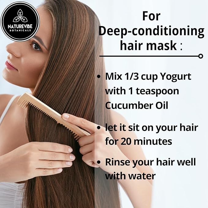 Naturevibe Botanicals Cucumber Oil 32 Ounces | 100% Pure and Natural | Great for Skin Care and Hair Care-Velvo Beauty