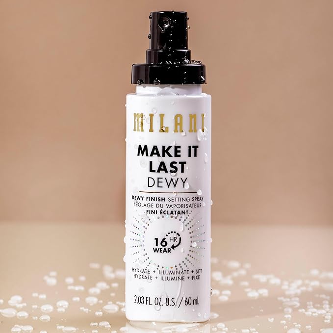 Milani Make It Last Dewy - Dewy Finish Setting Spray - 3 in 1- Hydrate + Illuminate + Set, Makeup Finishing Spray - Makeup Primer & Hydrating Setting Spray - 2 Pack-Velvo Beauty
