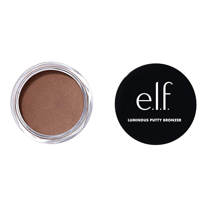 e.l.f. Luminous Putty Bronzer, Lightweight Putty-to-Powder Bronzer For A Radiant, Glowing Finish, Highly Pigmented, Vegan & Cruelty-Free, Get Glowing-Velvo Beauty