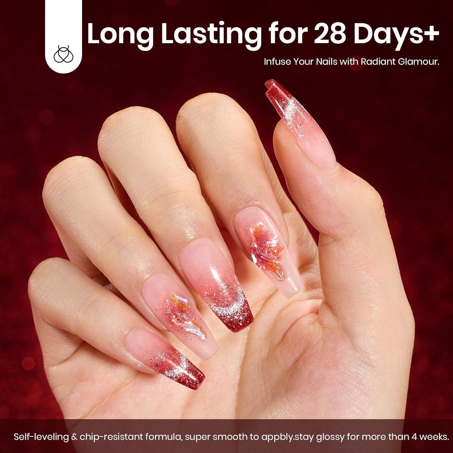 Beetles Red Cat Eye Gel Nail Polish, 15ml Glitter Nail Polish with Magnet Gel Soak Off UV LED Nail Lamp Reflective Nail Art DIY Home Manicure Design Gift for Women-Velvo Beauty