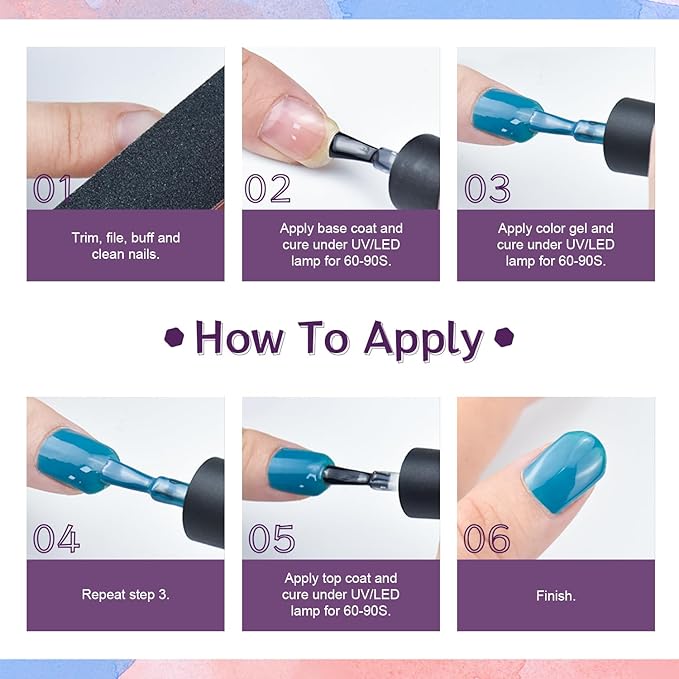 JODSONE 36 Pieces Gel Nail Polish Set U V Light Nail Drill Beginner Set Glossy Surface Easy To Apply Matte Texture All-In-One Manicure Kit-Velvo Beauty