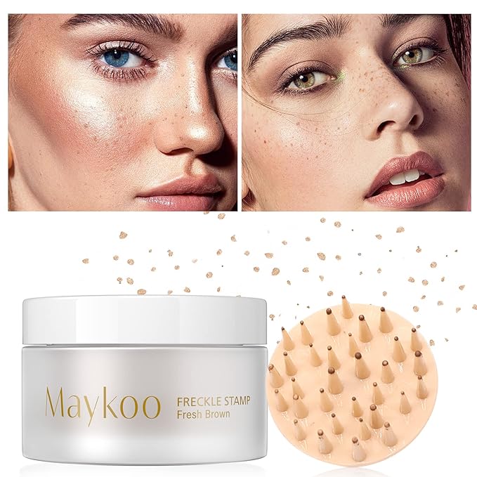 Freckle Cushion Natural Like Freckle Makeup Fake Freckles Pen Waterproof Long Lasting Quick Dry, Get Sun-kissed Stars Makeup Freckle in One Press, Fresh Brown, 15g-Velvo Beauty