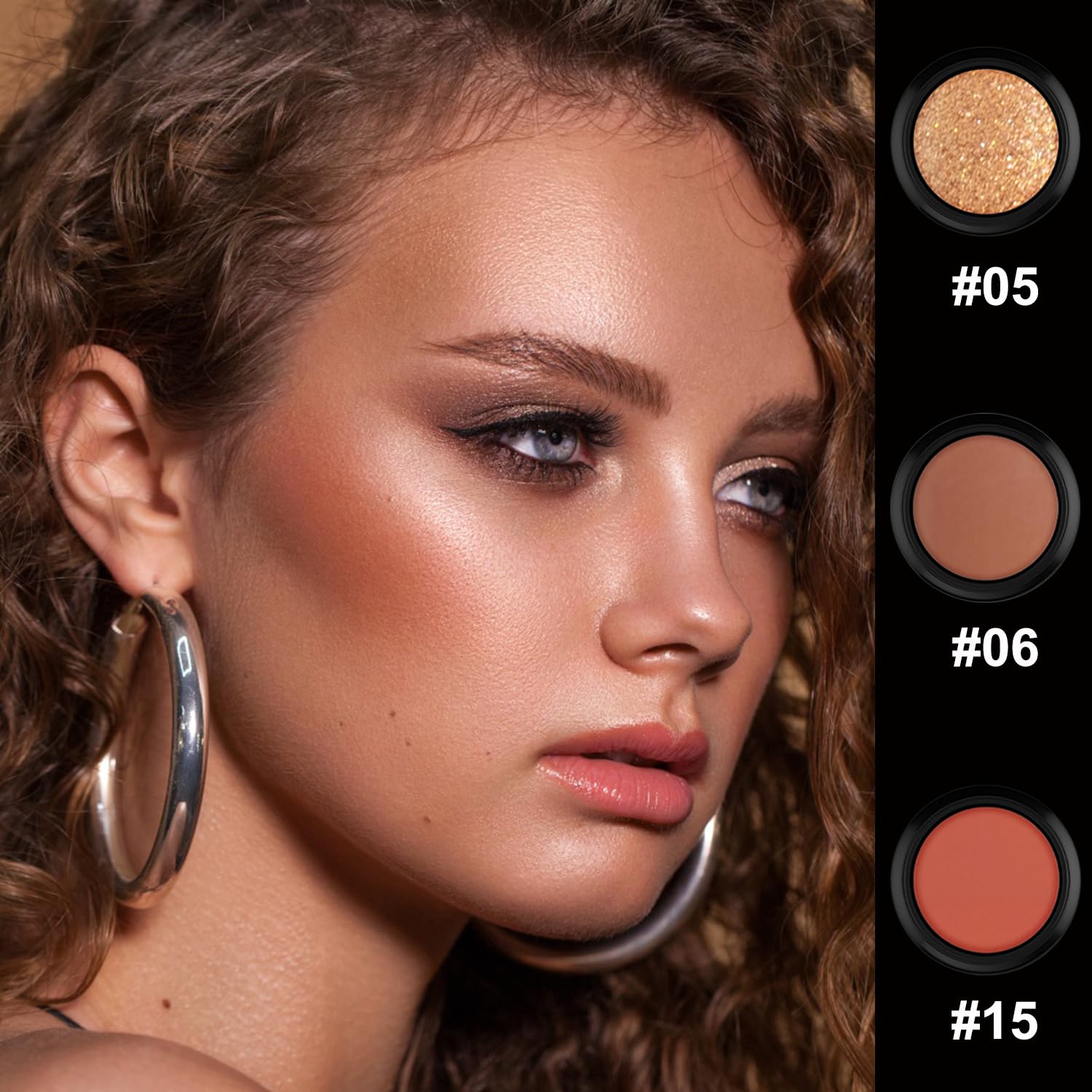 3 Pcs Cream Contour Stick Makeup Kit, Shades with Highlighter, Blush and Bronzer Contour Stick for Sculpt the Cheeks, Waterproof, Matte & Dewy Finish (Medium-Deep,#05+#06+#15)-Velvo Beauty