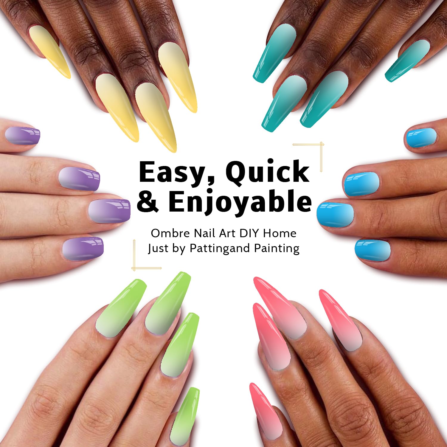 Sponge Pat Paint Nail Gel & Tools Kit, 9 Colors Ombre Nails Gradient Gel Nail Blush Blooming Aura Nails Drawing Stripper Floral Painting Nail Art, No Wipe, UV/LED Curing (9 Colors Set i)-Velvo Beauty