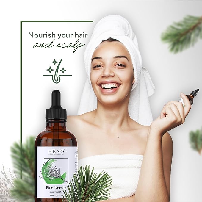 HBNO California Bottled Pine Needle Essential Oil 4 fl oz (120ml) - Natural Pine Needle Oil - Perfect for Cleaning, Aromatherapy, DIY, Soap & Diffuser-Velvo Beauty