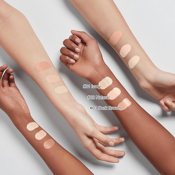 Mushroom Head Air Cushion CC Cream Foundation - Moisturizing Concealer for Even Skin Tone - Makeup Base Primer (#03 Brunet Brown)-Velvo Beauty