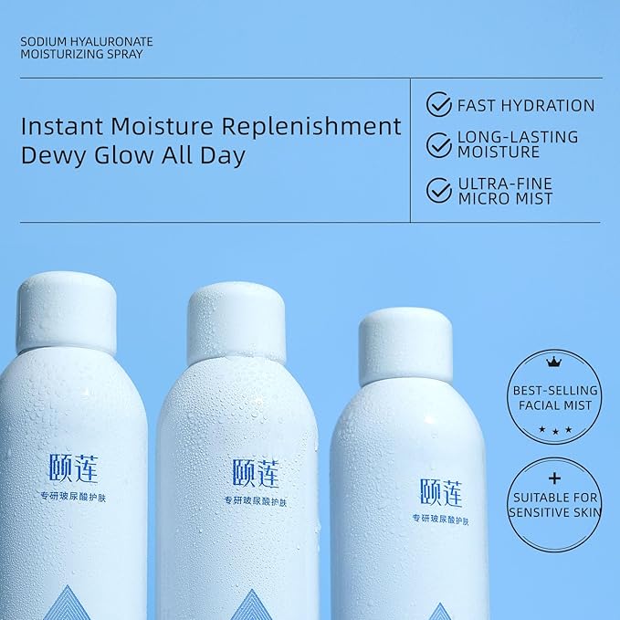 YILIAN Face Mist Natural Facial Spray with HA, Soothing and Calming Sensitive Skin, 10.14 fl. oz. 2 Packs-Velvo Beauty