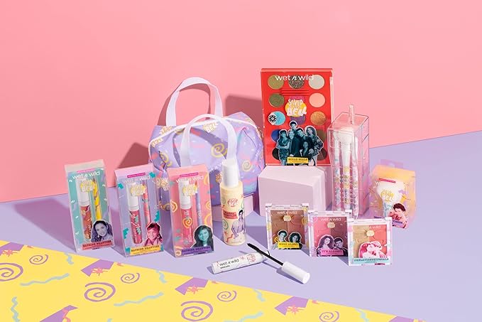 wet n wild Saved By The Bell Full Makeup Collection - Makeup Set with Versatile Brushes, Vibrant Buildable & Blendable Palettes & Lip Tint for Unique Looks, Cruelty-Free & Vegan-Velvo Beauty