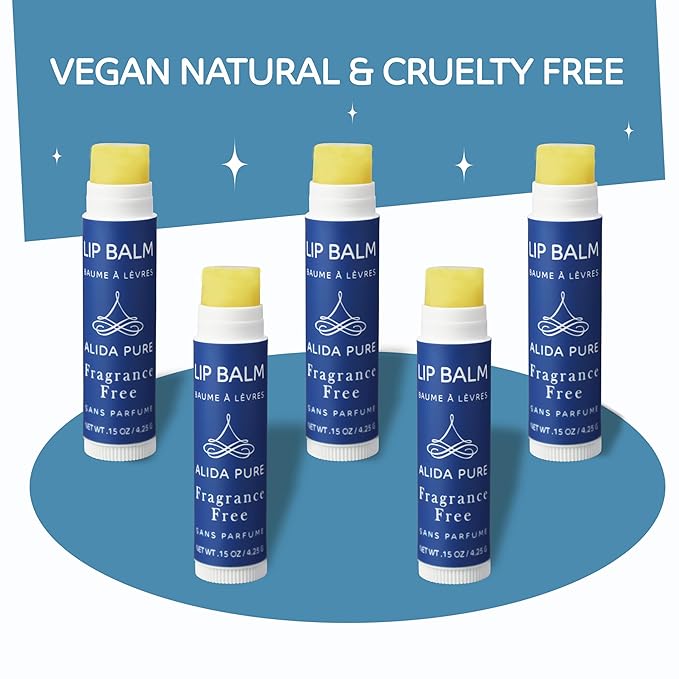 Fragrance Free Bulk Lip Balm Collection, Unscented Vegan Lip Balm, Bees Wax Free, Coconut Oil Free, Avocado Oil, Organic Jojoba Oil, Vitamin E, For Dry, Chapped, or Cracked Lips, 50 Tubes-Velvo Beauty