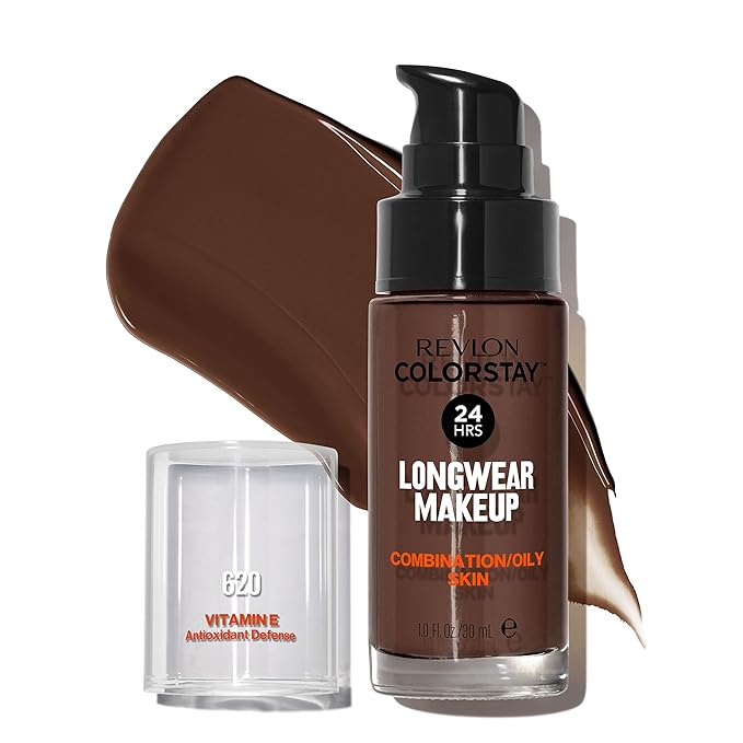 Revlon Liquid Foundation, ColorStay Face Makeup for Combination & Oily Skin, SPF 15, Medium-Full Coverage with Matte Finish, Java (620), 1.0 oz-Velvo Beauty