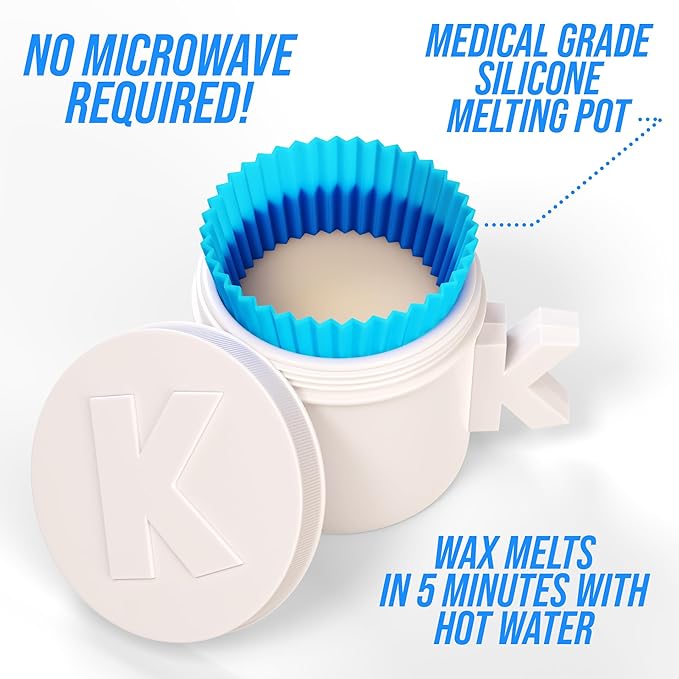 Kenashii Super Nose Waxing Kit | 100g Wax, 24 Applicators | No Microwave Required | Ear Hair Removal | For Men and Women | 12 Balm Wipes, Mustache Guards, Storage Bag-Velvo Beauty