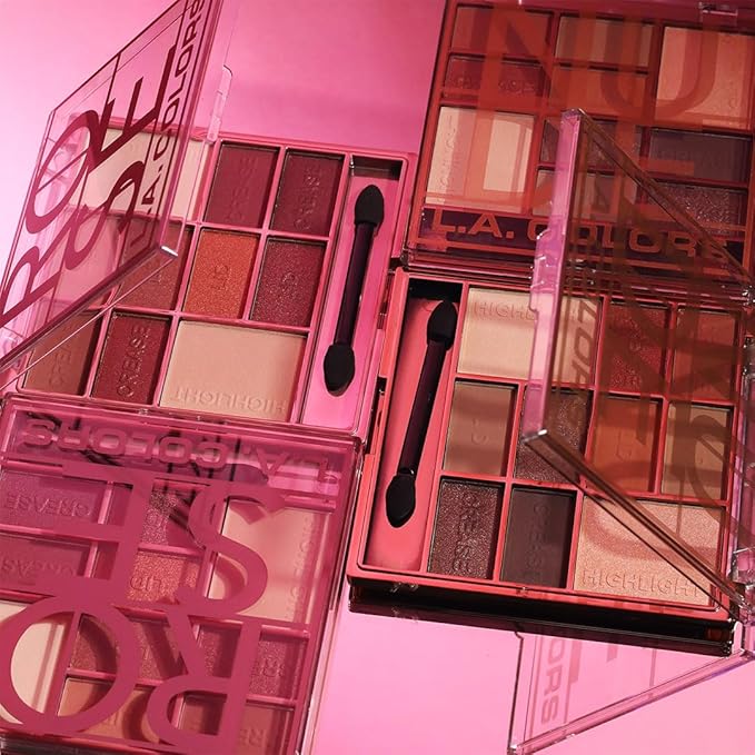 L.A. COLORS Color Block Eyeshadow, Rose CES136-Velvo Beauty