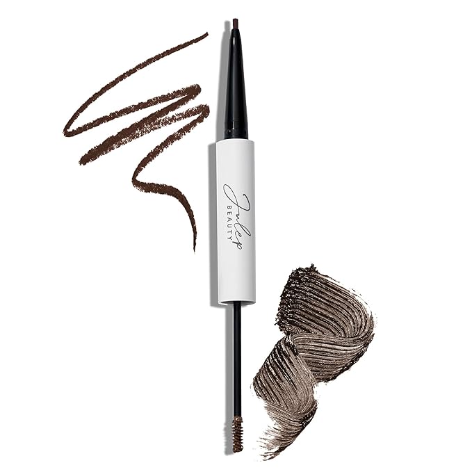 Julep Brow 101 Sculpting Pencil & Tinted Brow Gel Set - Dual-Ended Eyebrow Tool with Brush and Precision Tip - Long-Lasting, Waterproof Formula for Perfectly Defined and Tinted Brows -Dark Brown-Velvo Beauty