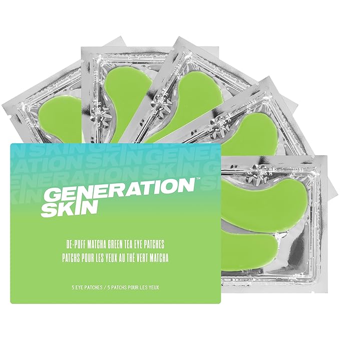 Eye Mask, Eye Masks for Dark Circles and Puffiness, Under Eye Mask with Hyaluronic Acid and Matcha Green Tea, Vegan and Cruelty-Free Under Eye Patches, Green Tea Eye Masks, 5-Pack-Velvo Beauty